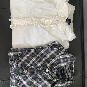 Lot 2 Ralph Lauren Polo long sleeve Shirt Sz 6 Girls